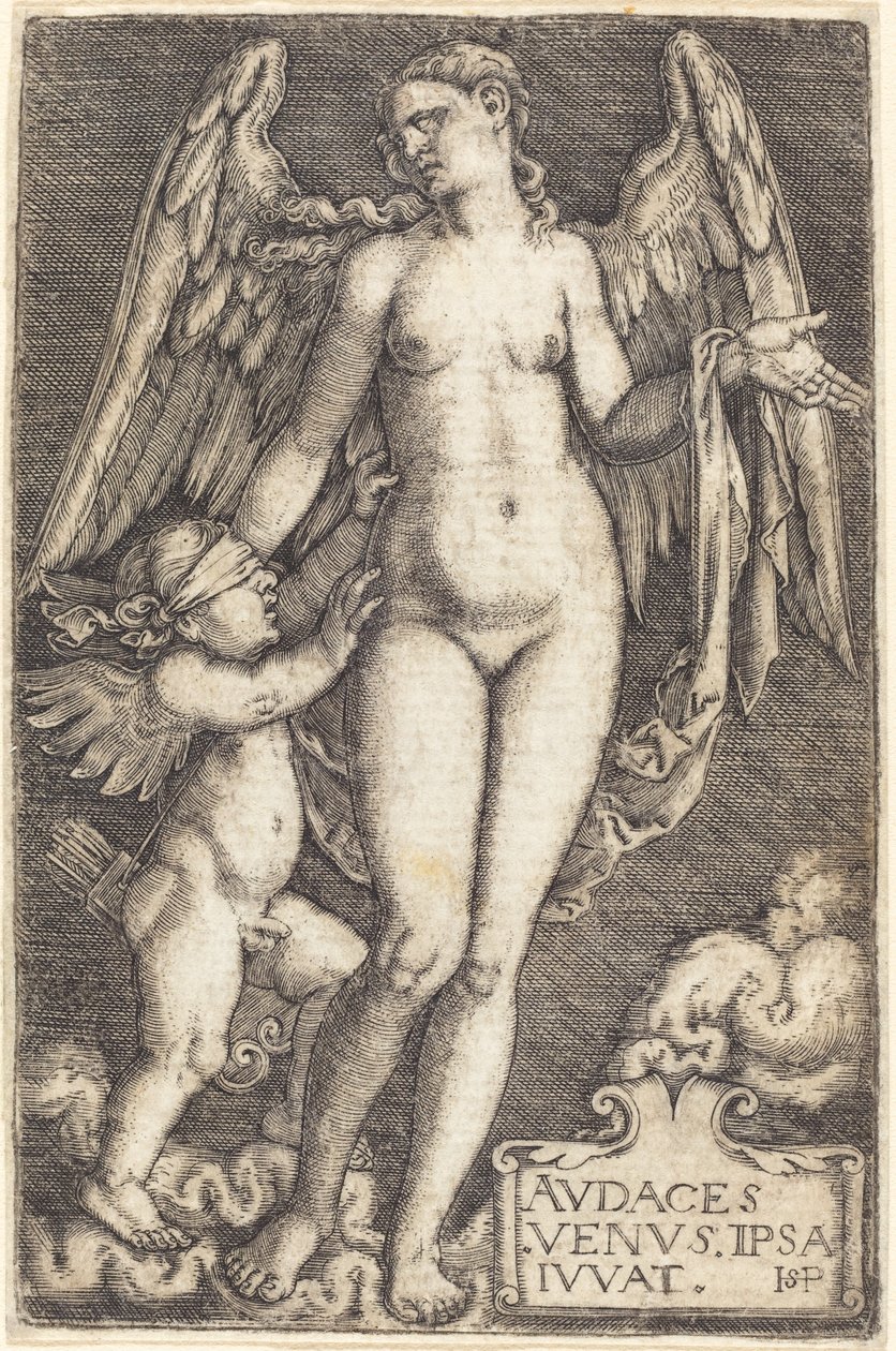 Venus och Amor av Sebald Beham
