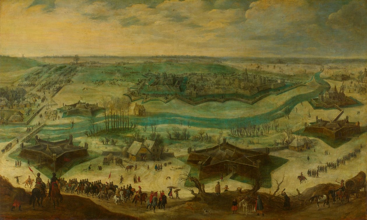 Belägringen av Julich, 1621-22 av Sebastiaen Vrancx (attributed to)