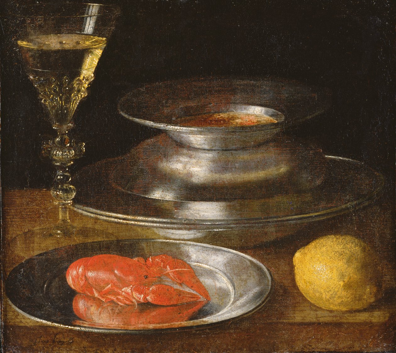 Stilleben med hummer, c.1630 av Sebastian Stoskopff