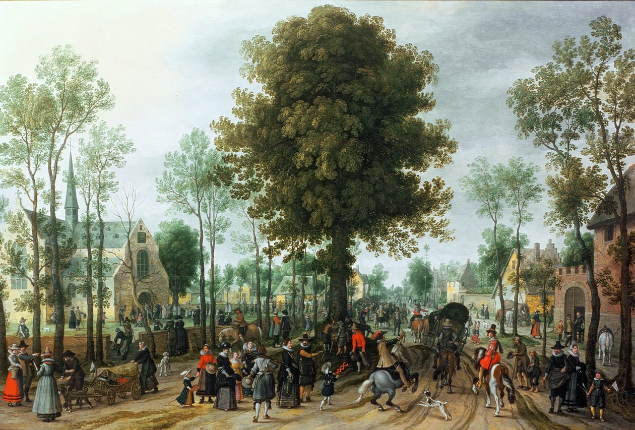 Frederik V og hans brud Elizabeth indtog Zeeland, maj 1613 i Sverige av Sebastian Vrancx