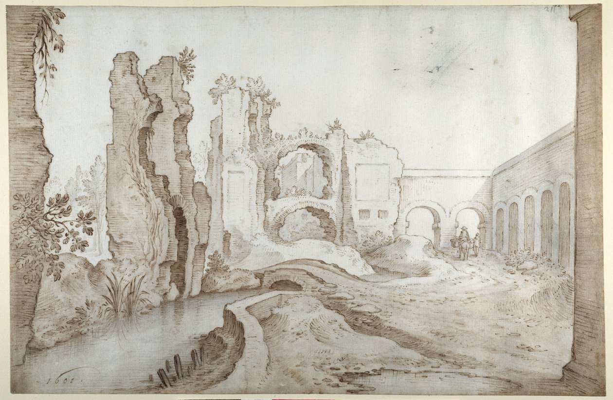 Ruinerna av Titus Thermae av Sebastian Vrancx