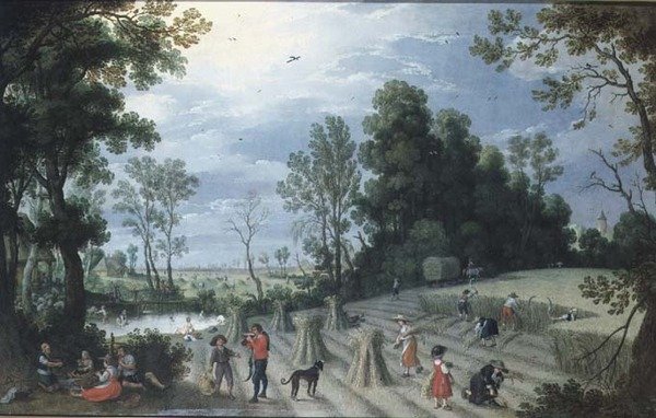 The Four Seasons: Summer (olja på duk) av Sebastian Vrancx