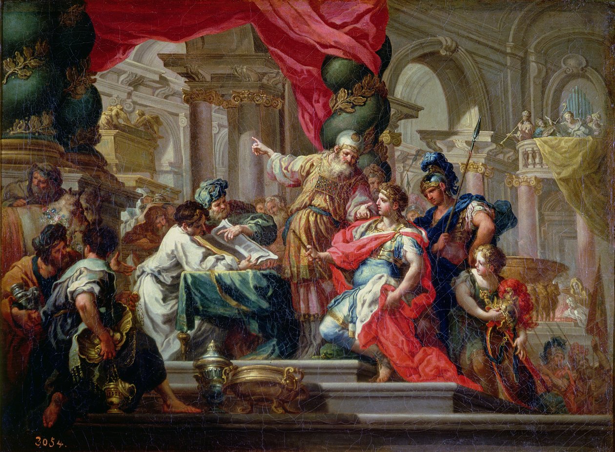 Alexander den Store i Jerusalems tempel, ca. 1750 swed av Sebastiano Conca