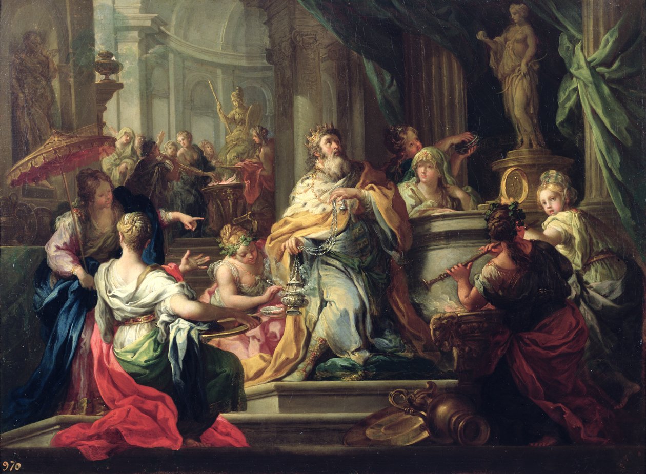 Idolisationen av Salomo, c.1735 av Sebastiano Conca
