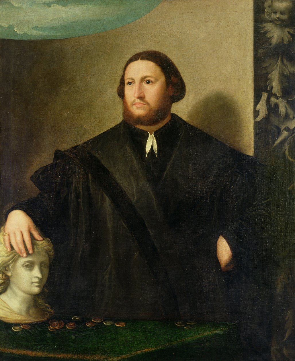 Porträtt av Raphaele Grassi av Sebastiano Florigerio