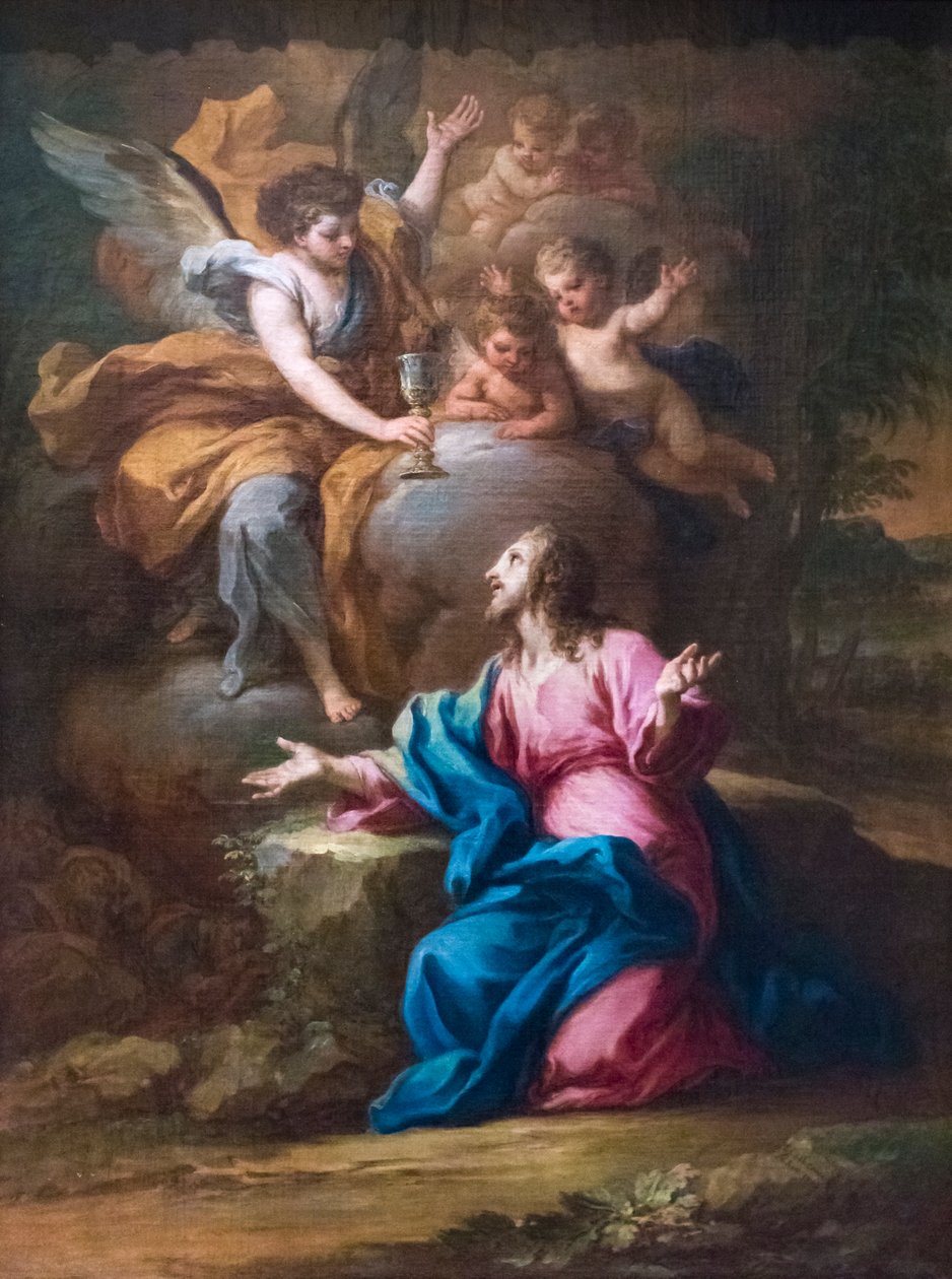 Kristus i Getsemane trädgård av Sebastiano Conca