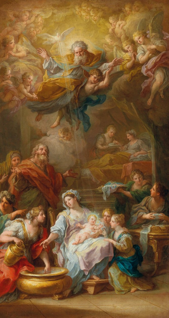 Jungfruns födelse, 1756. av Sebastiano Conca