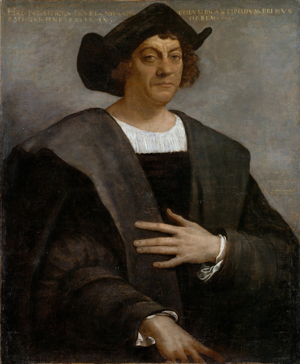 Porträtt av Christopher Columbus, 1519 av Sebastiano Piombo del