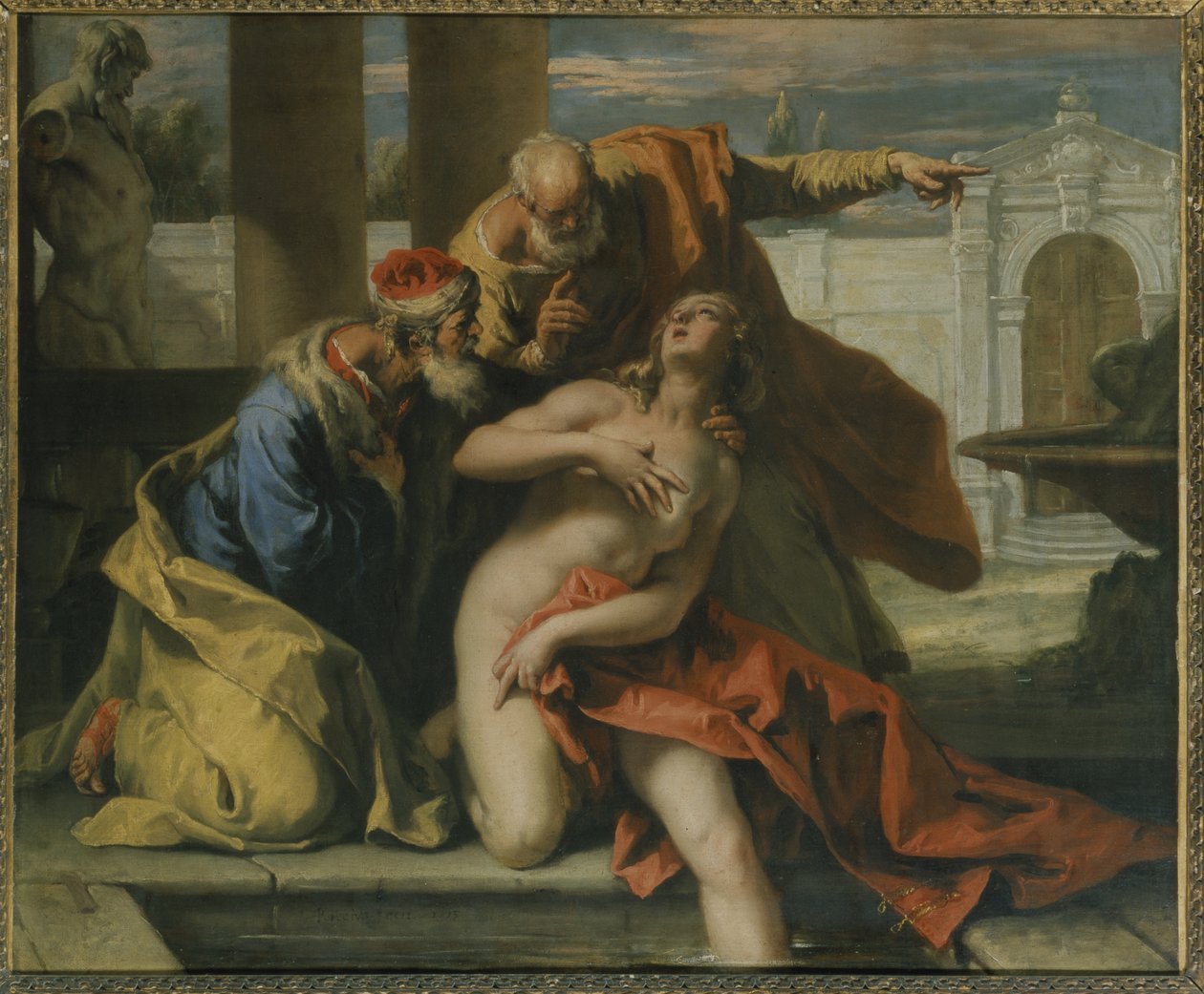 Susannah and the Elders (olja på duk) av Sebastiano Ricci