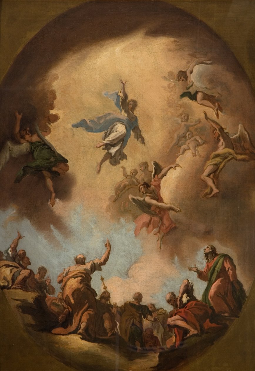 Kristi himmelsfärd (olja på duk) av Sebastiano Ricci