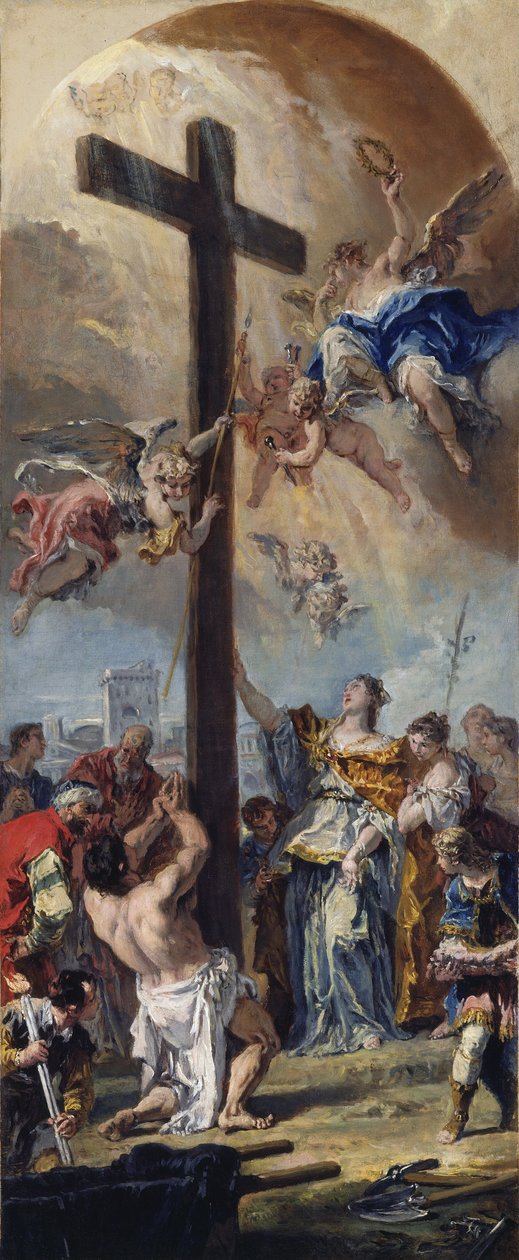 Upphöjelsen av det sanna korset av Sebastiano Ricci