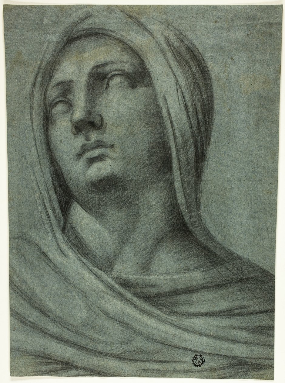 Huvud och axlar av beslöjad kvinna av Sebastiano del Piombo