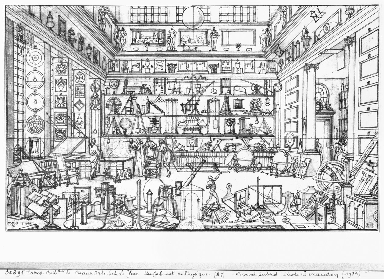 Fysikens kabinett, 1687 av Sebastien I Le Clerc