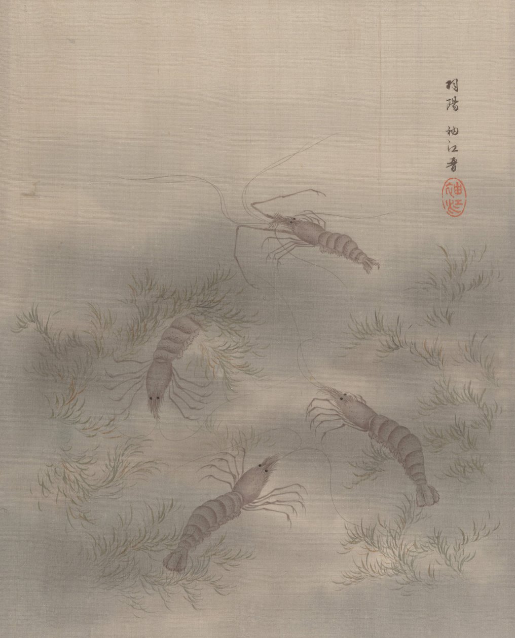 Shrimp AB, Ca. 1890-92. av Seki Shuko