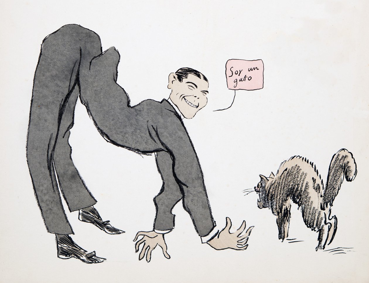 Im a Cat, från White Bottoms, pub. 1927 (färgblocktryck) av Sem