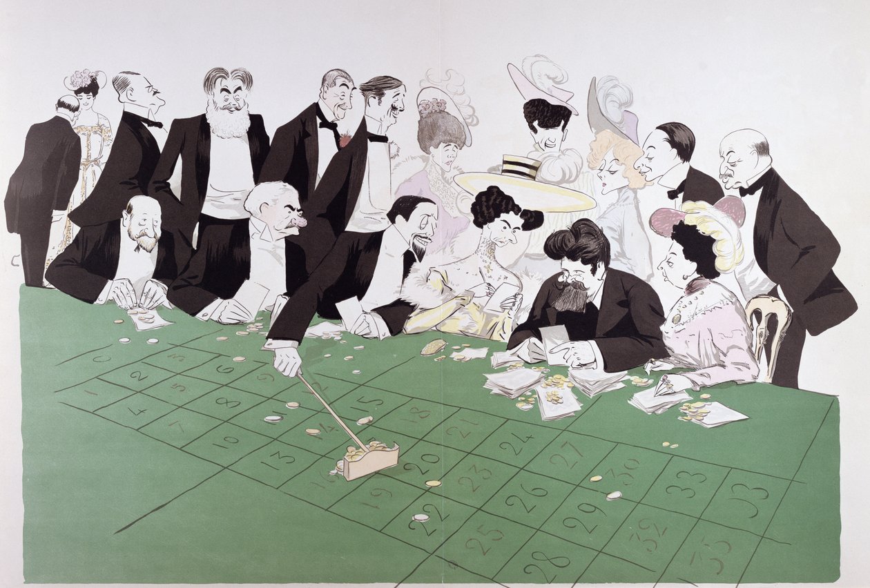 Roulette i Monte Carlo, omkring 1910 av Sem
