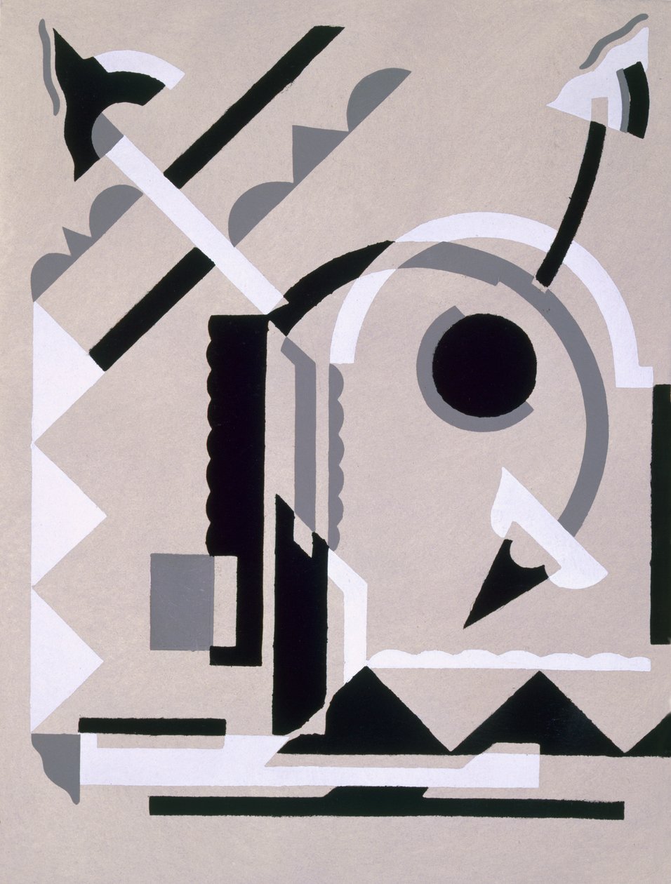 Motiv från Nouvelles Compositions Decoratives, slutet av 1920-talet (pochoirtryck) av Serge Gladky