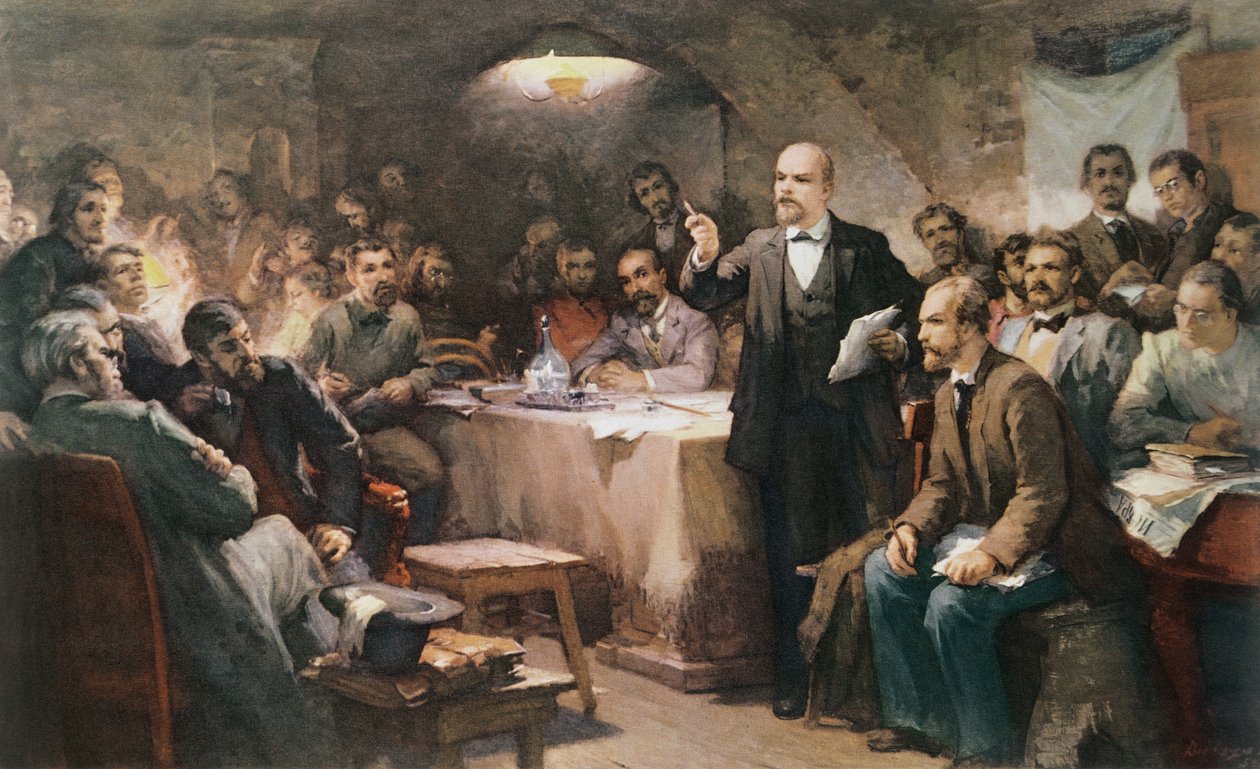 Vladimir Lenins (1870-1924) ingripande vid den andra kongressen för R.S.D.R.P. år 1903 av Sergei Arsenevich Vinogradov