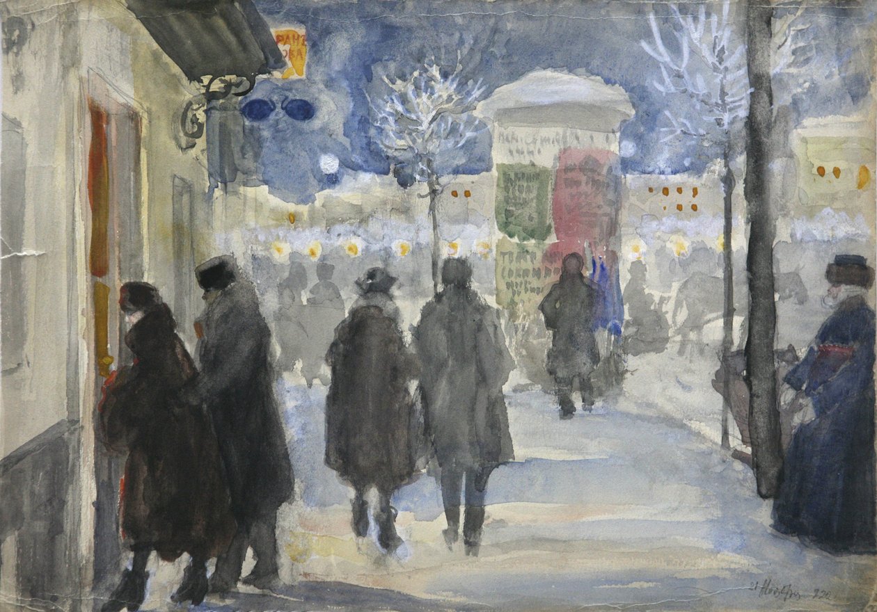 Moskvagatan, 1922 av Sergei Arsenevich Vinogradov