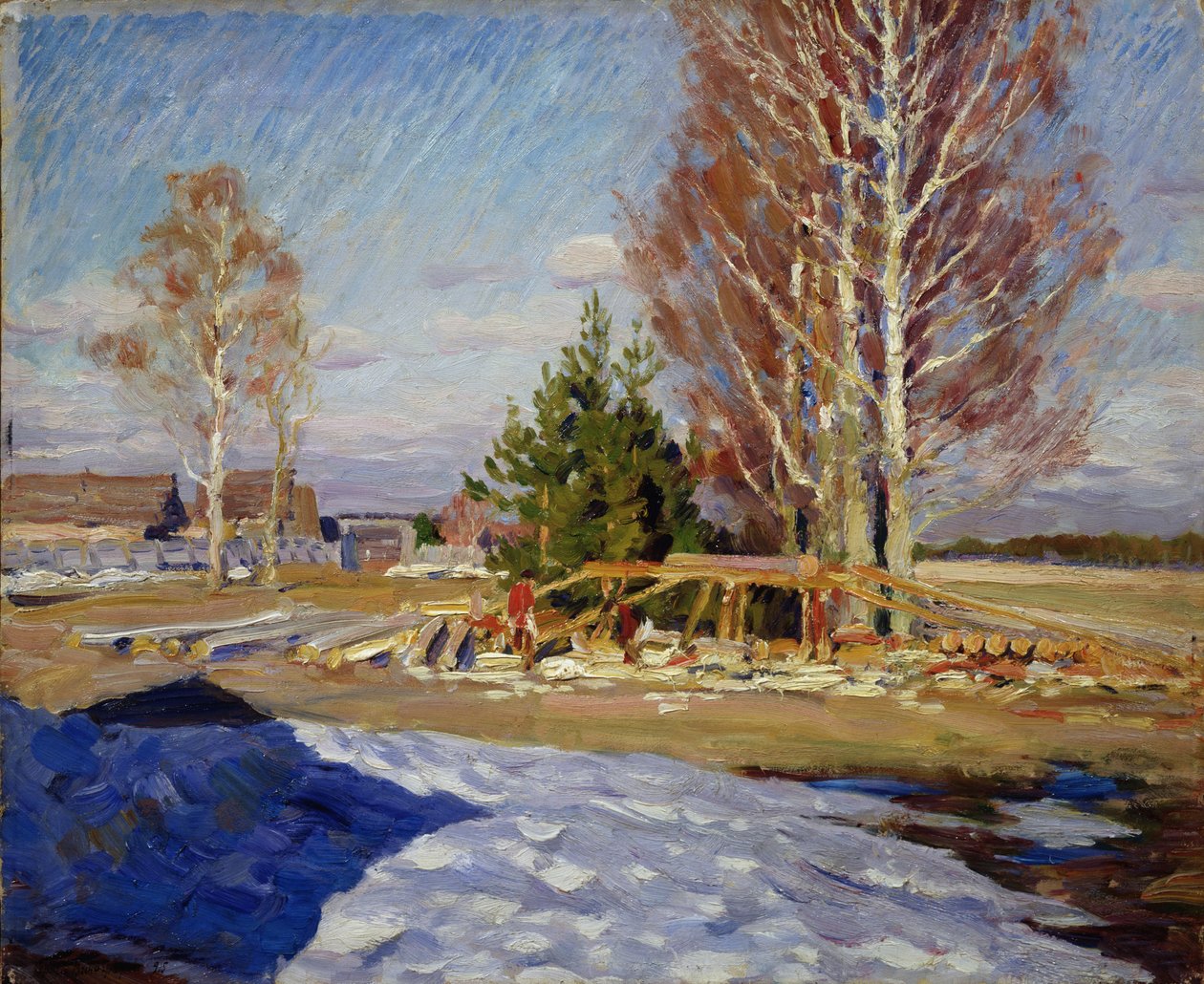 Vårlandskap, 1915 av Sergei Arsenevich Vinogradov