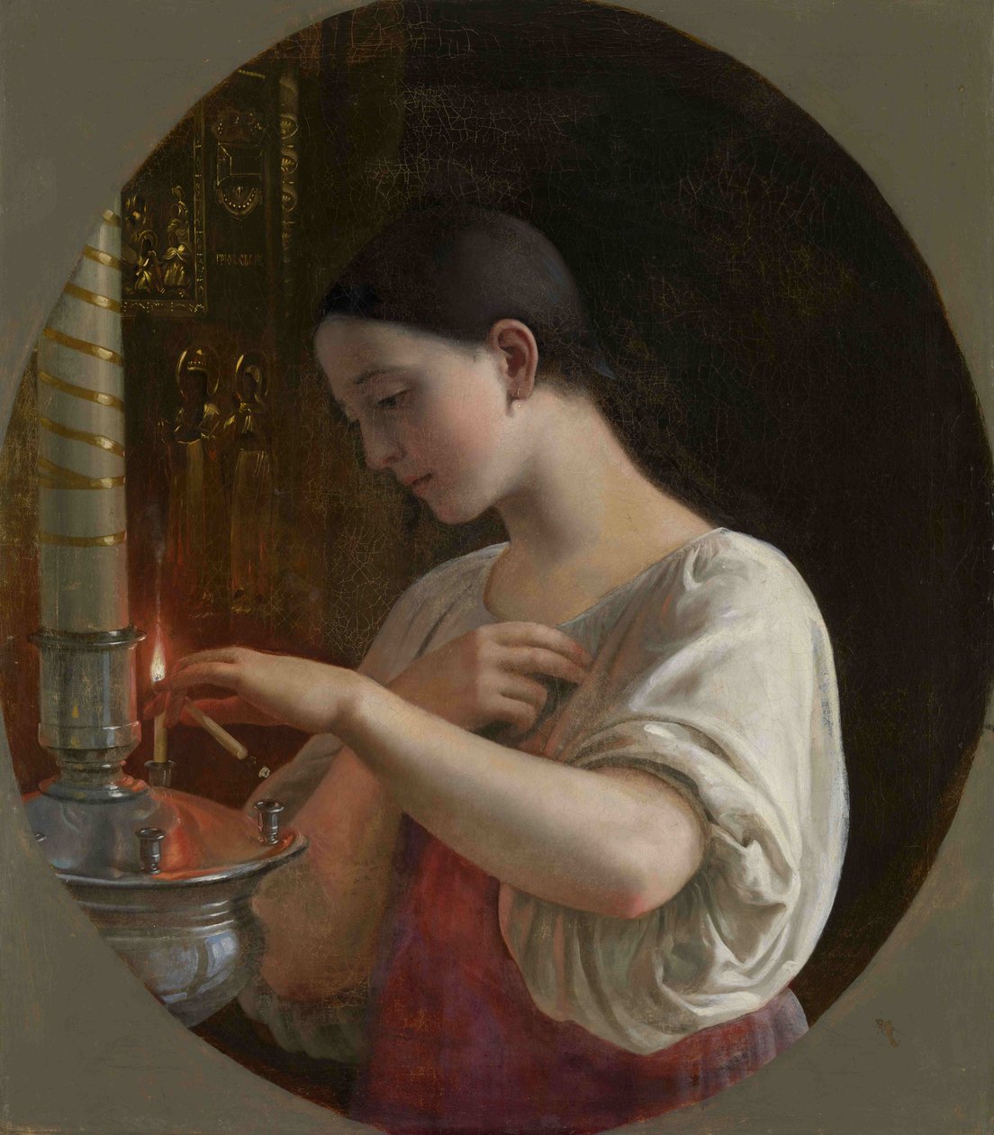 I kyrkan, 1860-talet av Sergei Ivanovich Gribkov