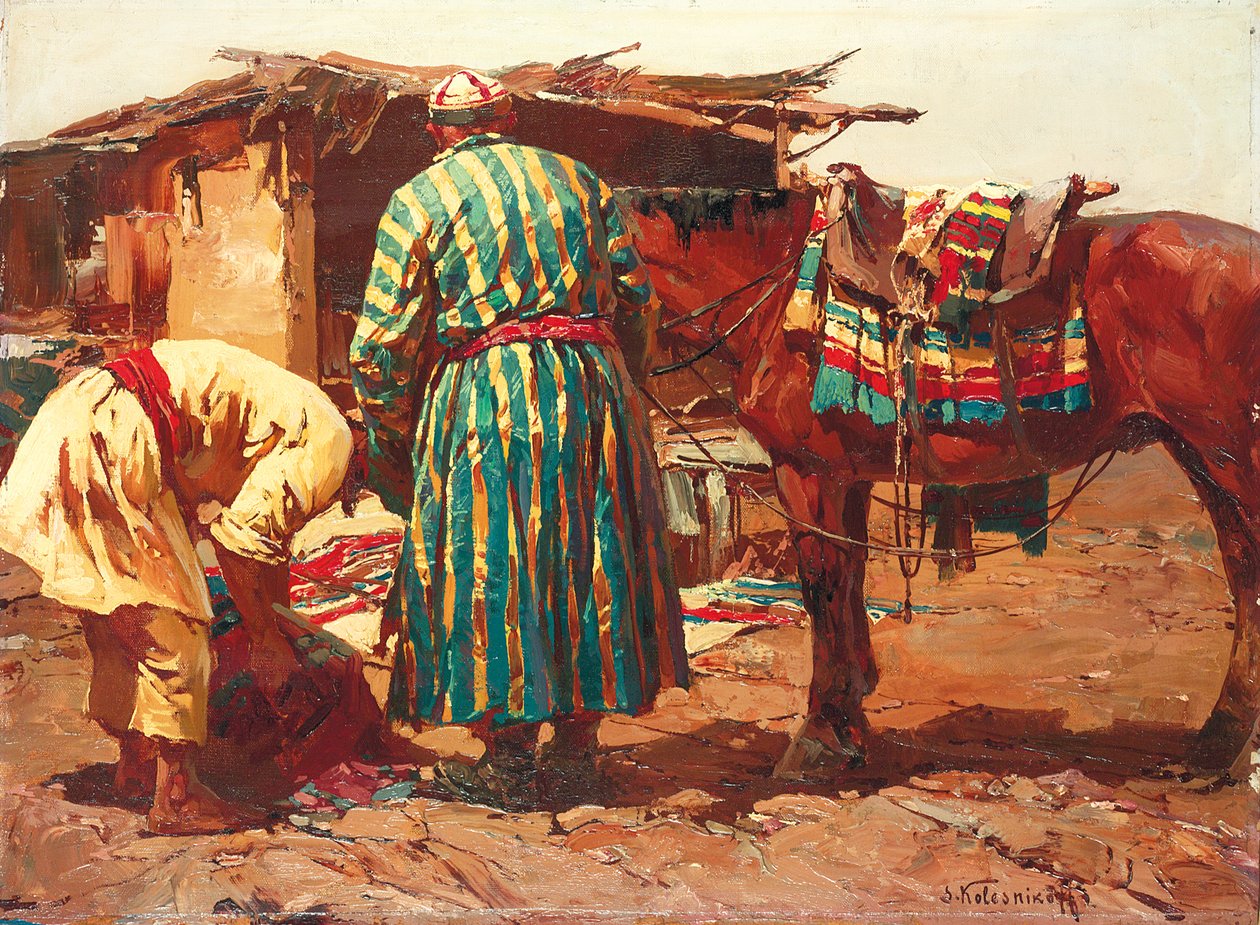 Sartes, Turkestan (olja på duk) av Sergei Kolesnikoff