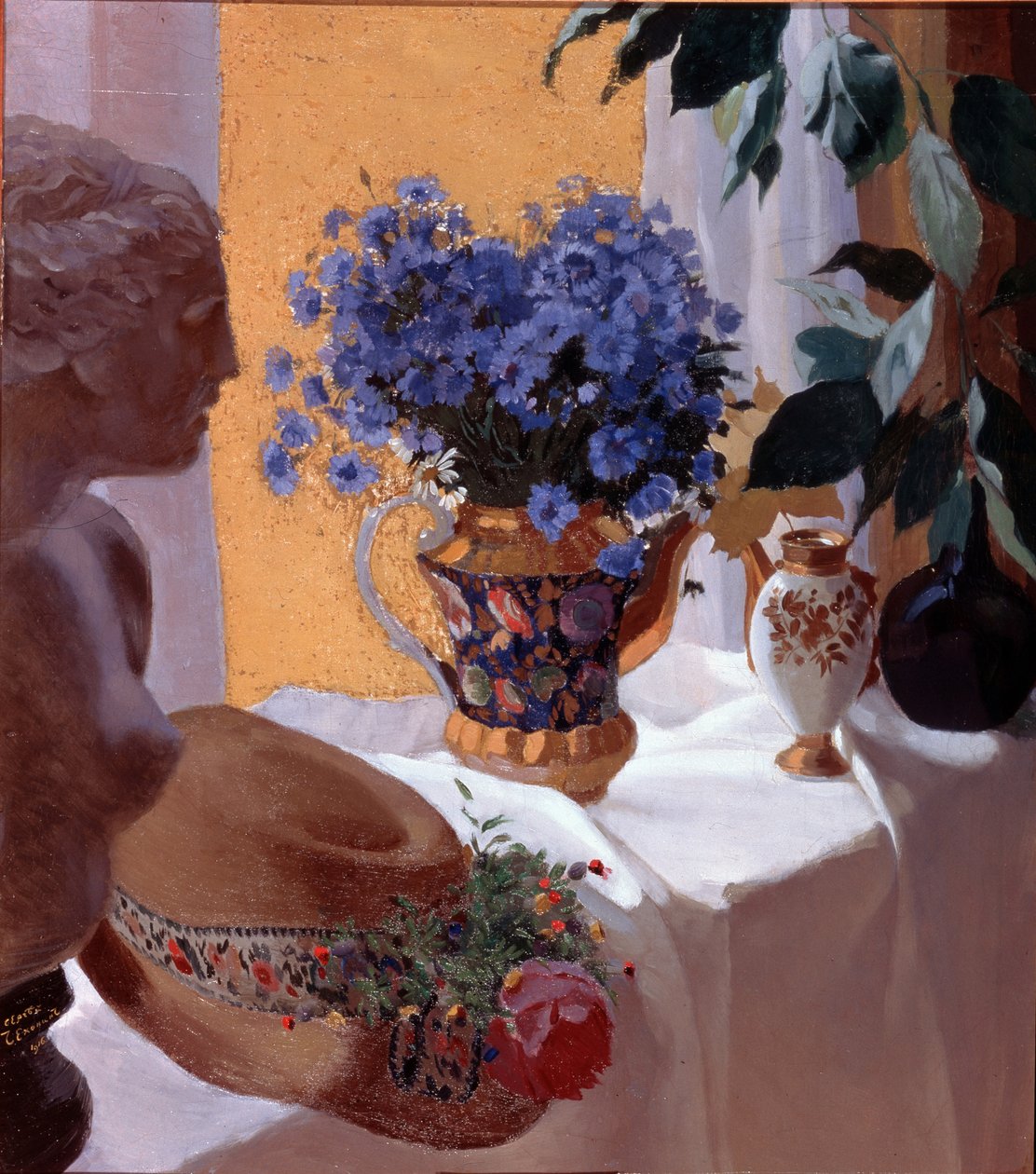 Stilleben, 1916 av Sergei Vasilevich Chekhonin