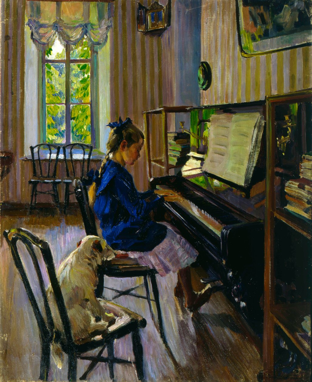 På pianot, 1914. av Sergey Vinogradov