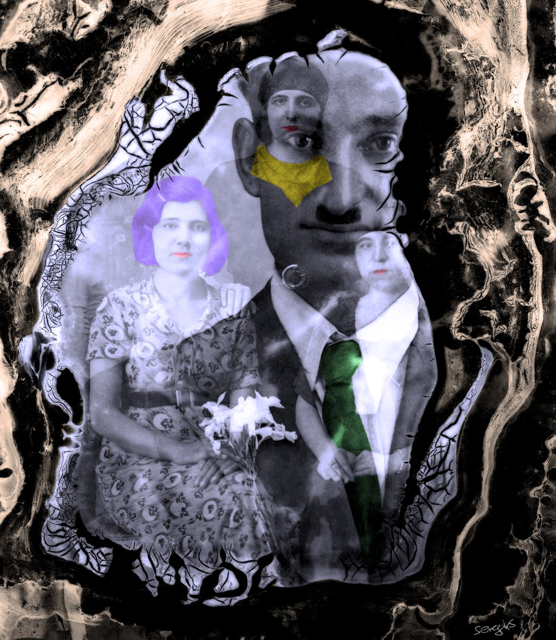 Timeless Connections, 2022 (blandteknik) av Sergis Adamos