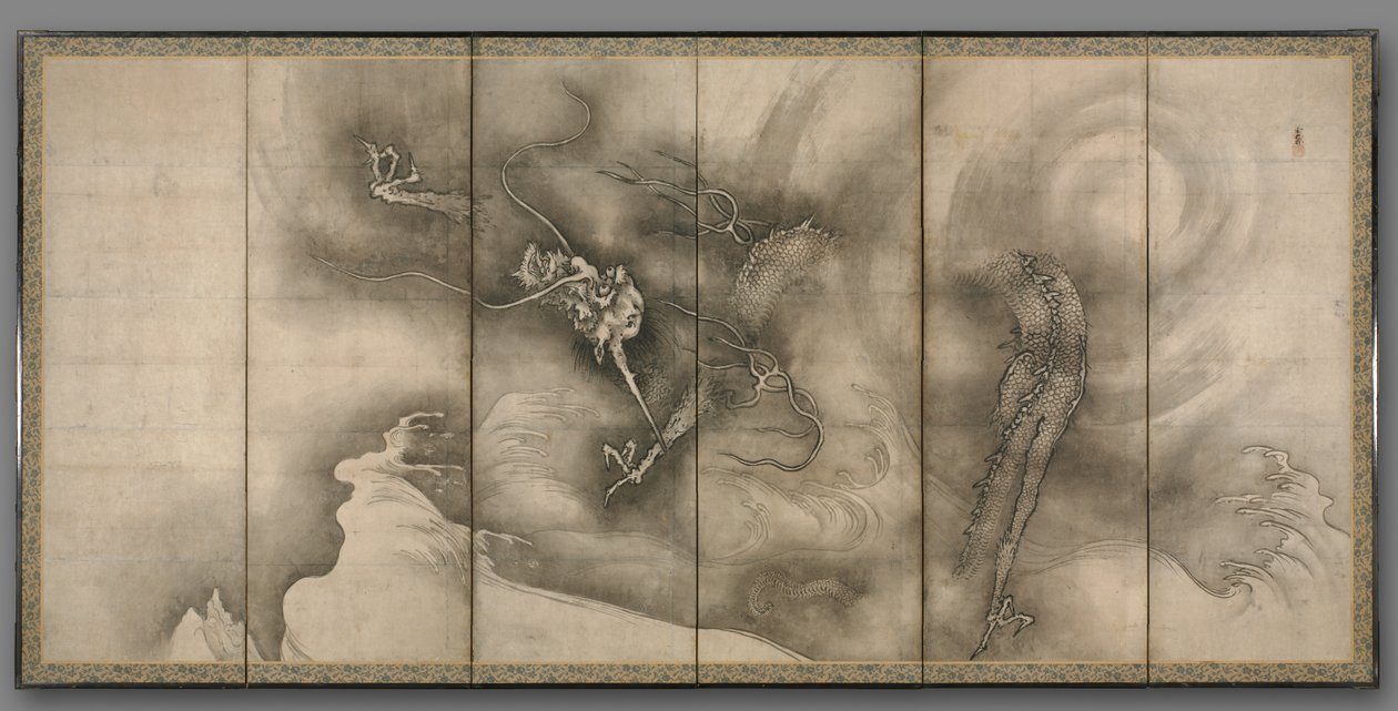 Drake och tiger, 1500-tal. av Sesson Shkei