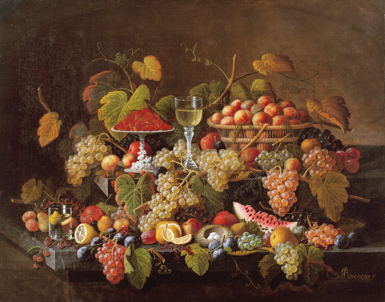 Stilleben med frukt, c.1860 av Severin Roesen