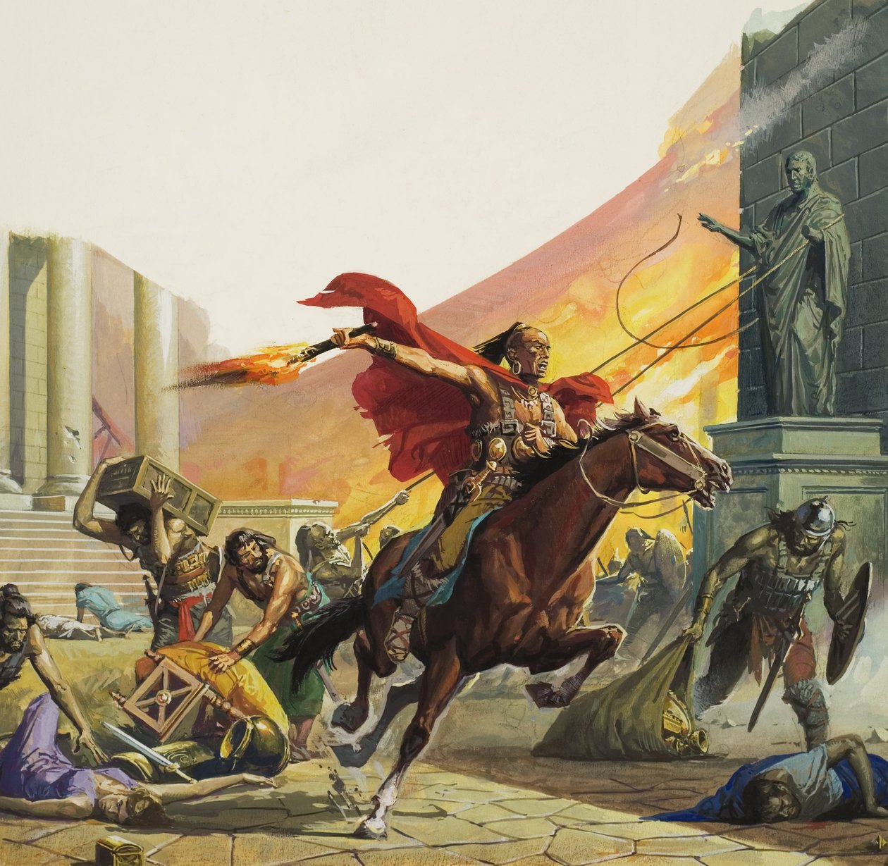 Barbarians at the Gate (gouache på papper) av Severino Baraldi