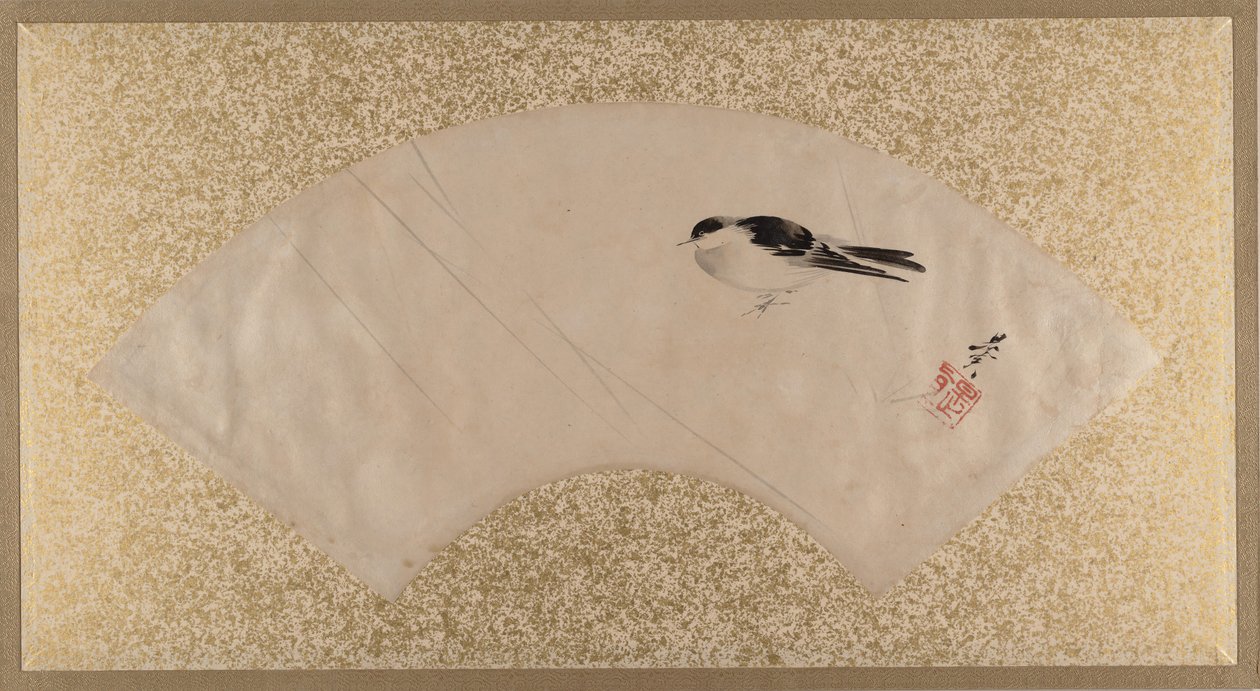 Fåglar, sent 1800-tal. av Shibata Zeshin