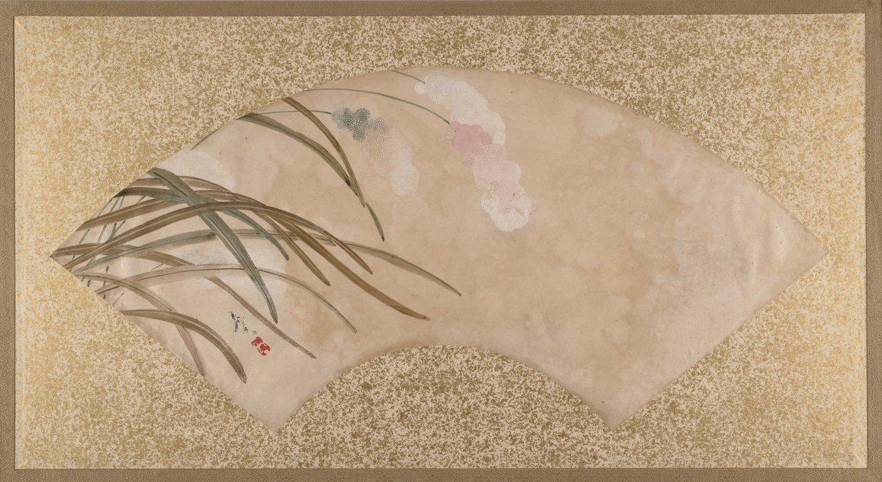 Blommor och blad, sent 1800-tal. av Shibata Zeshin
