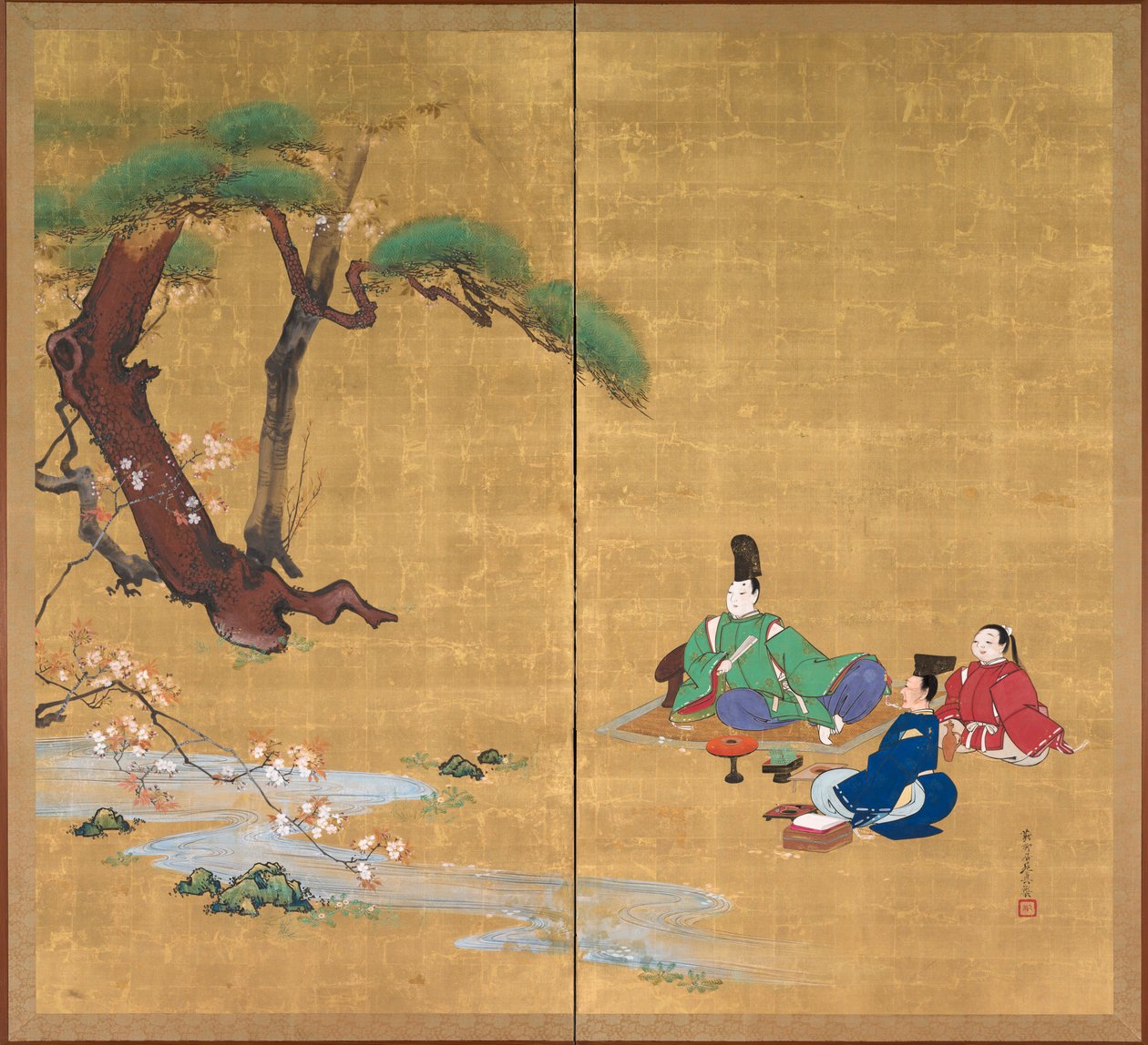 Nagisa Palace från Tales of Ise av Shibata Zeshin