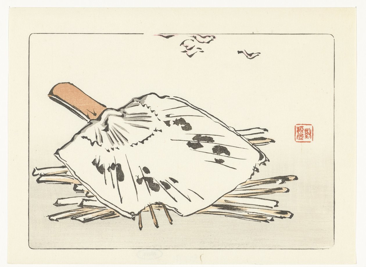 Fläkt och tändning av Shibata Zeshin