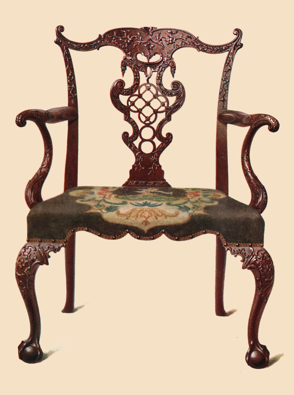 Stol i mahogny, 1906 av Shirley Charles Llewellyn Slocombe