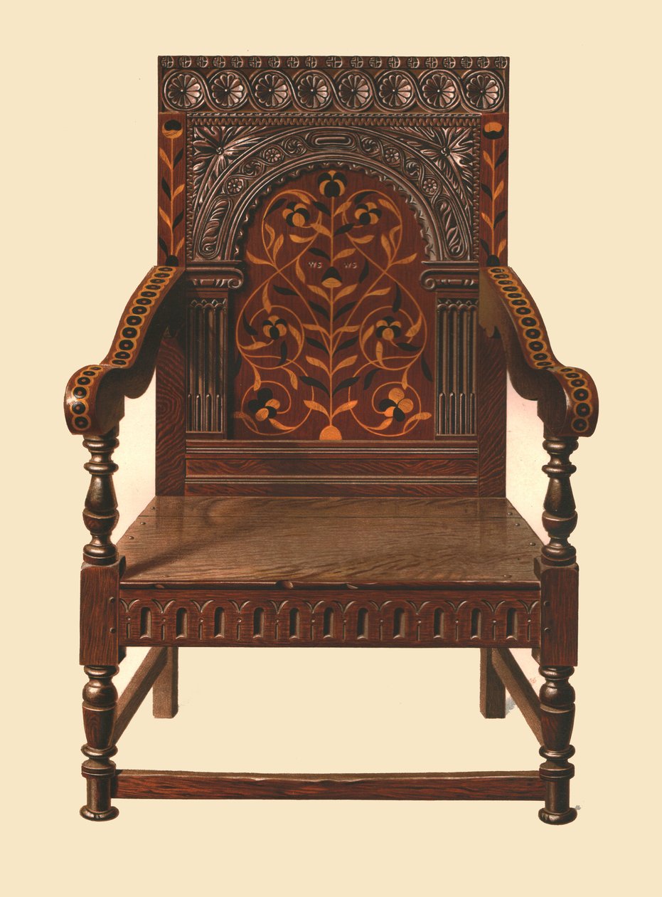 Ekinfälld stol, 1904 av Shirley Charles Llewellyn Slocombe