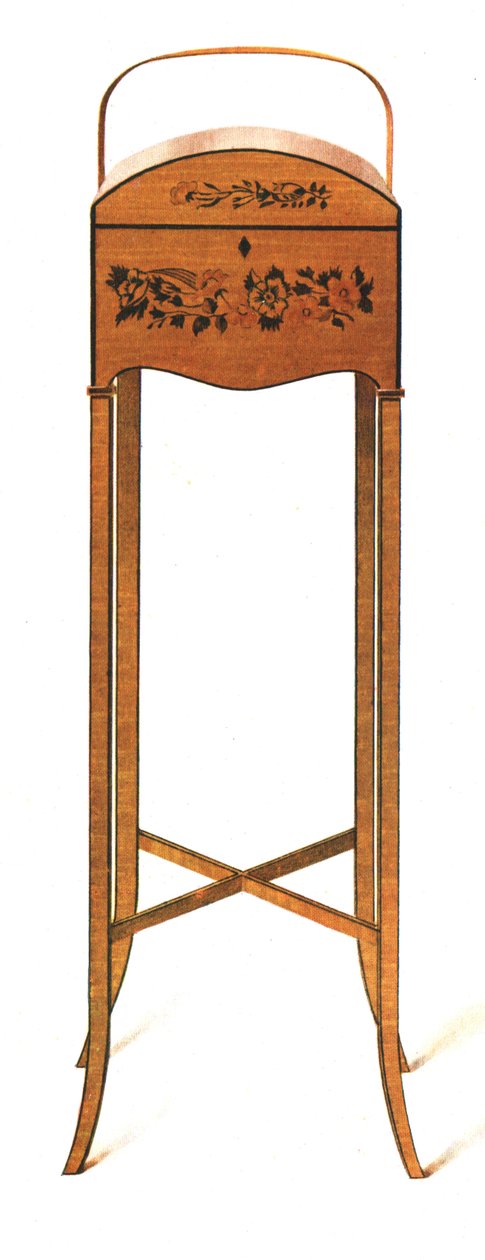 Arbetsbord i målat satin-trä, 1908. av Shirley Charles Llewellyn Slocombe