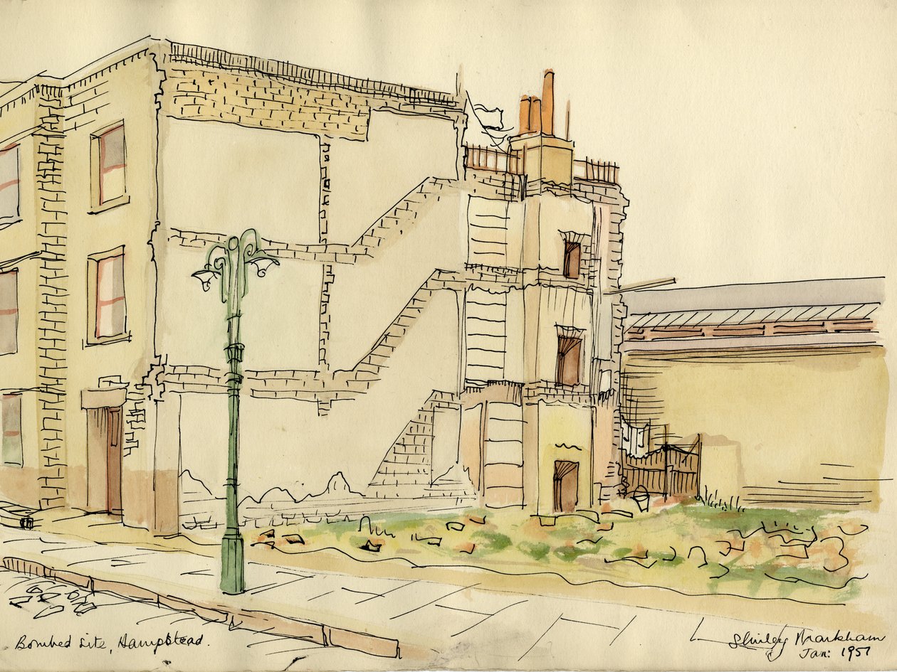 "Bombplats, Hampstead", 1951. av Shirley Markham