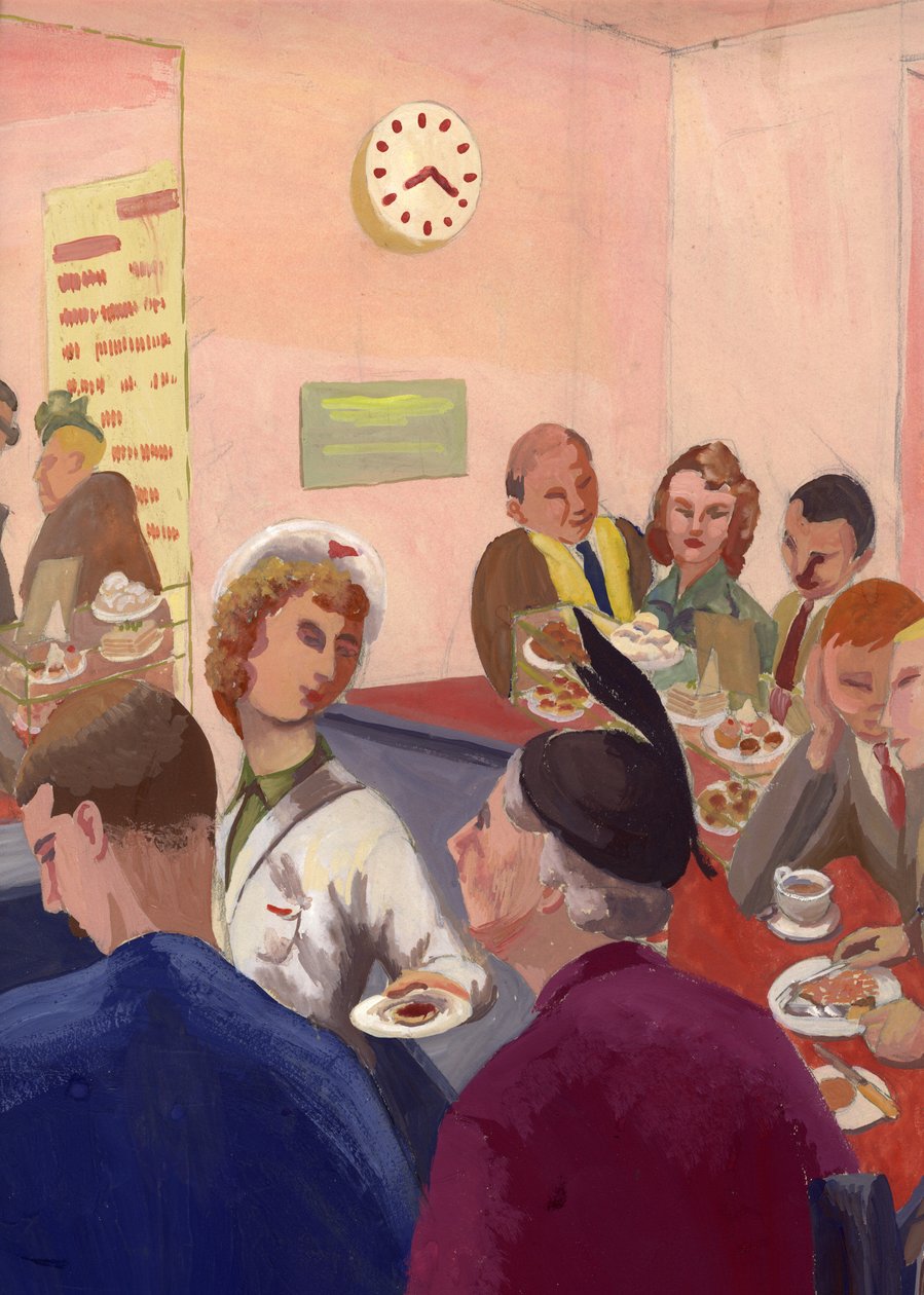 Caféinteriör, London, c1950. av Shirley Markham