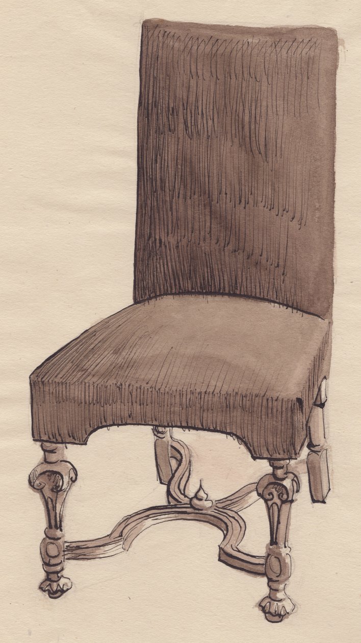 "stol från slutet av 1600-talet", 1951. av Shirley Markham