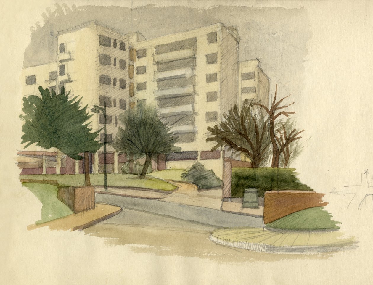 Moderna byggnader, London, c1950. av Shirley Markham