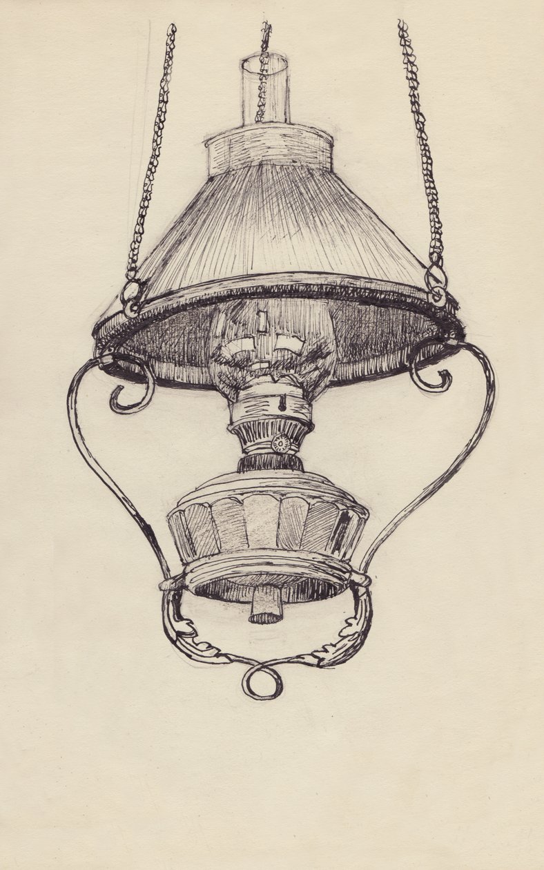 Paraffinlampa, c1950. av Shirley Markham