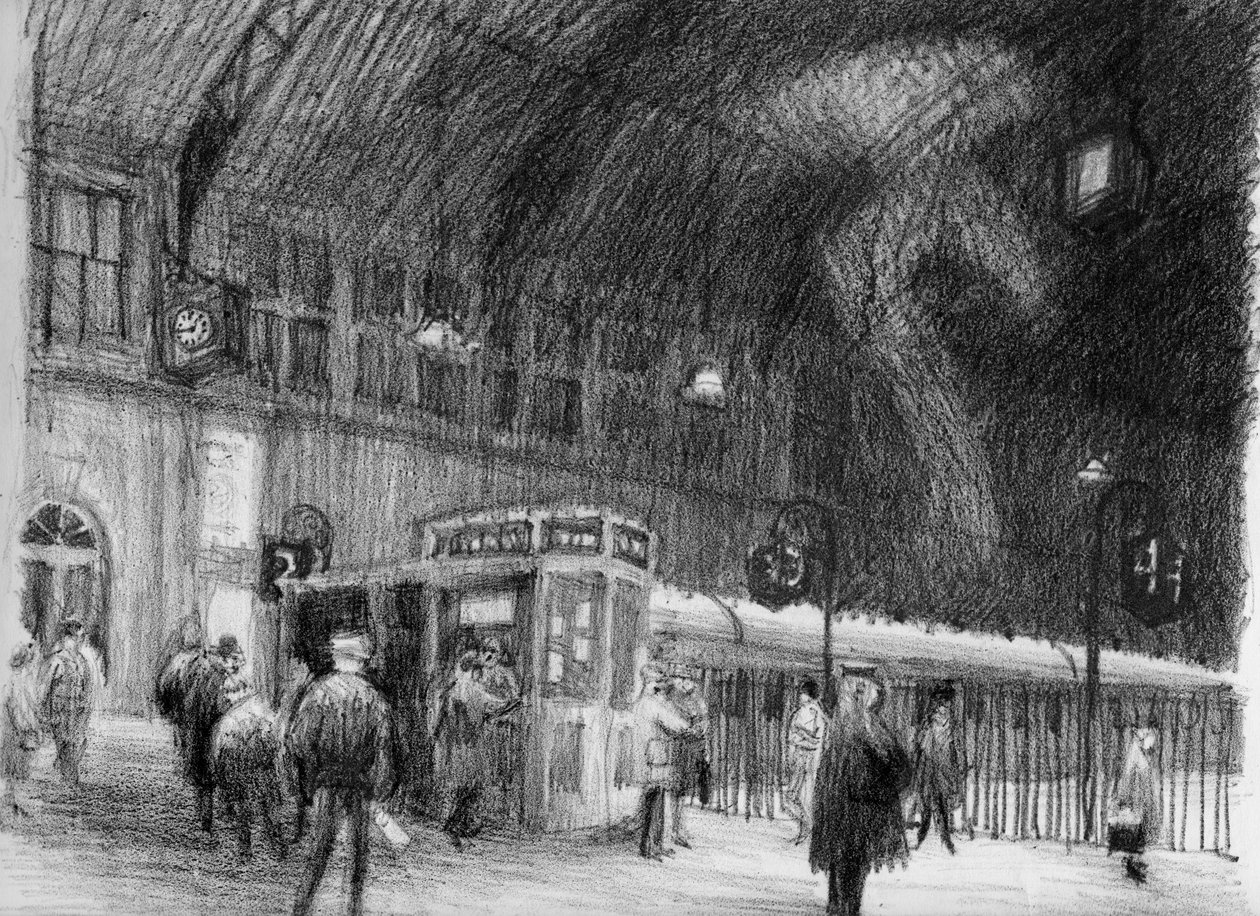 Järnvägsstationen, 1951. av Shirley Markham