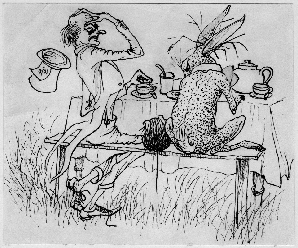 Den galna hattmakaren och haren, 1953. av Shirley Markham