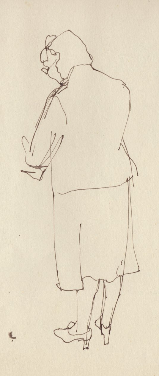 Kvinna bakifrån, c1950. av Shirley Markham
