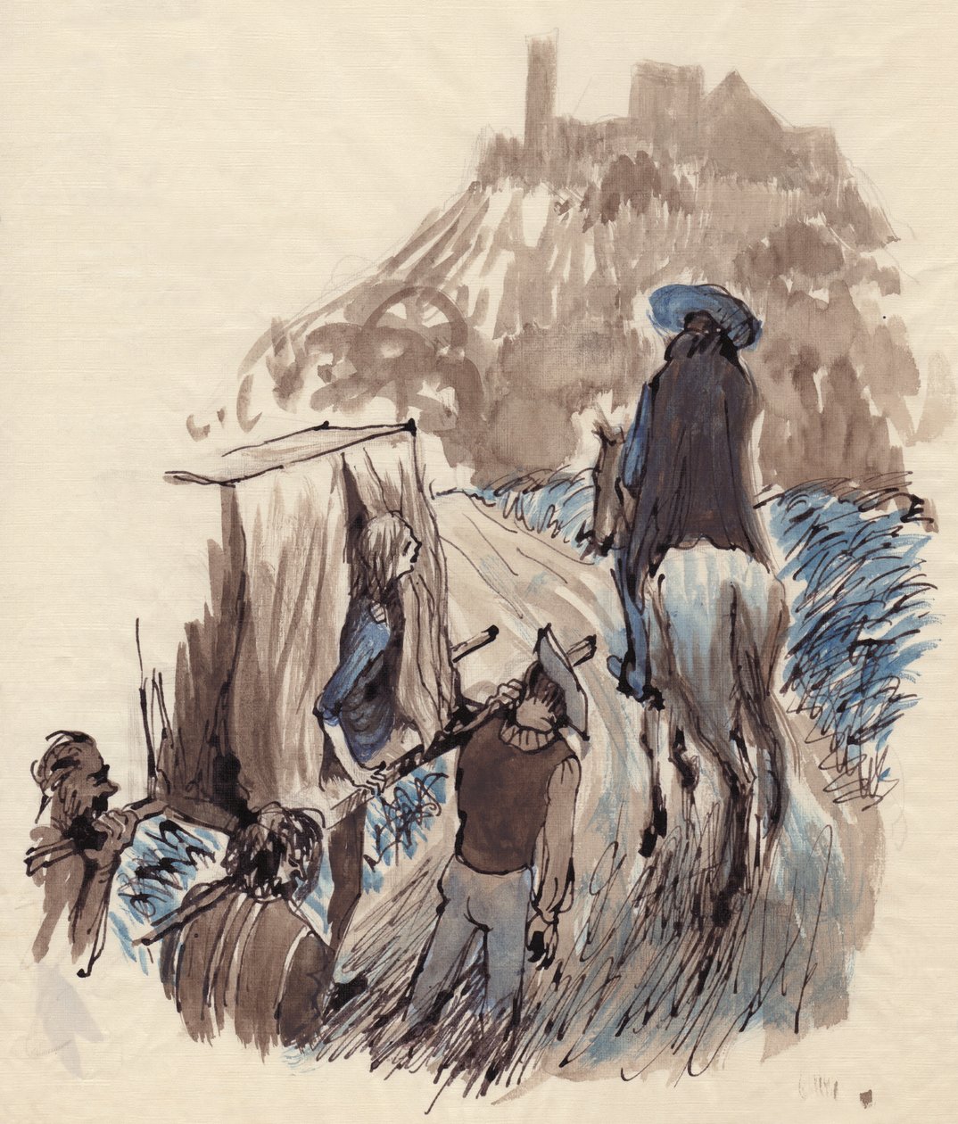 Kvinna i en kull, c1950. av Shirley Markham