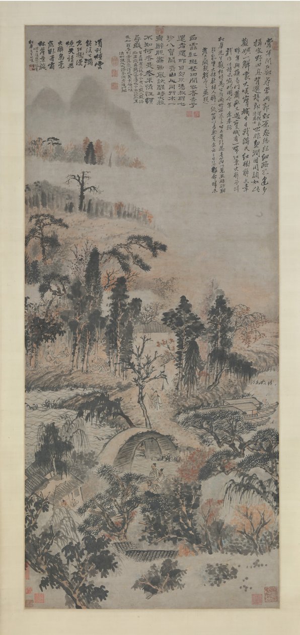 Berusad i Autumn Woods, ca. 1702. av Shitao