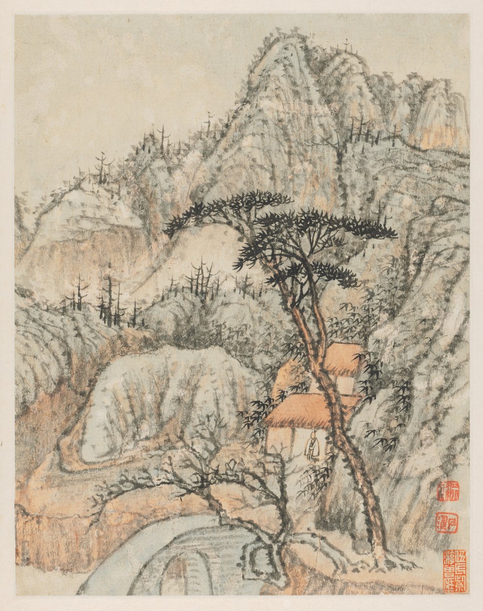 Minner om Qinhuai-floden av Shitao